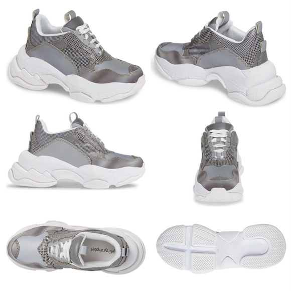 Jeffrey Campbell Grey Reflective Fabric Lace Up Womens Fashion Lo-Fi Sneaker 8.5 - Picture 2 of 16